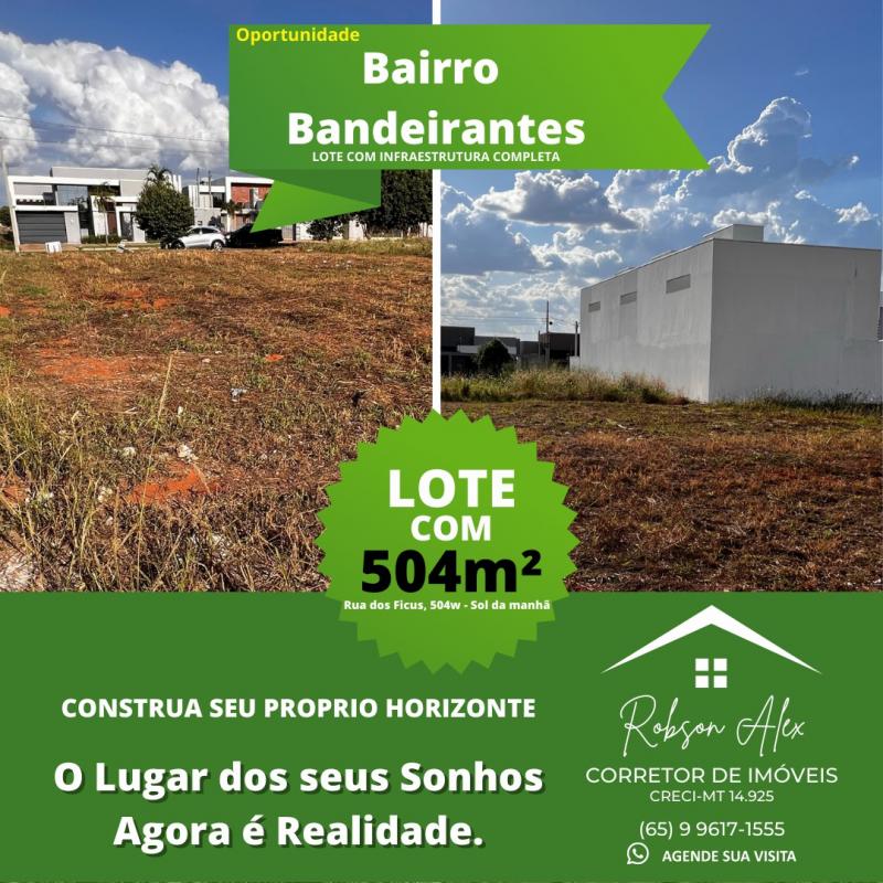 Terreno 504mts² - Bandeirantes / Lucas do Rio Verde