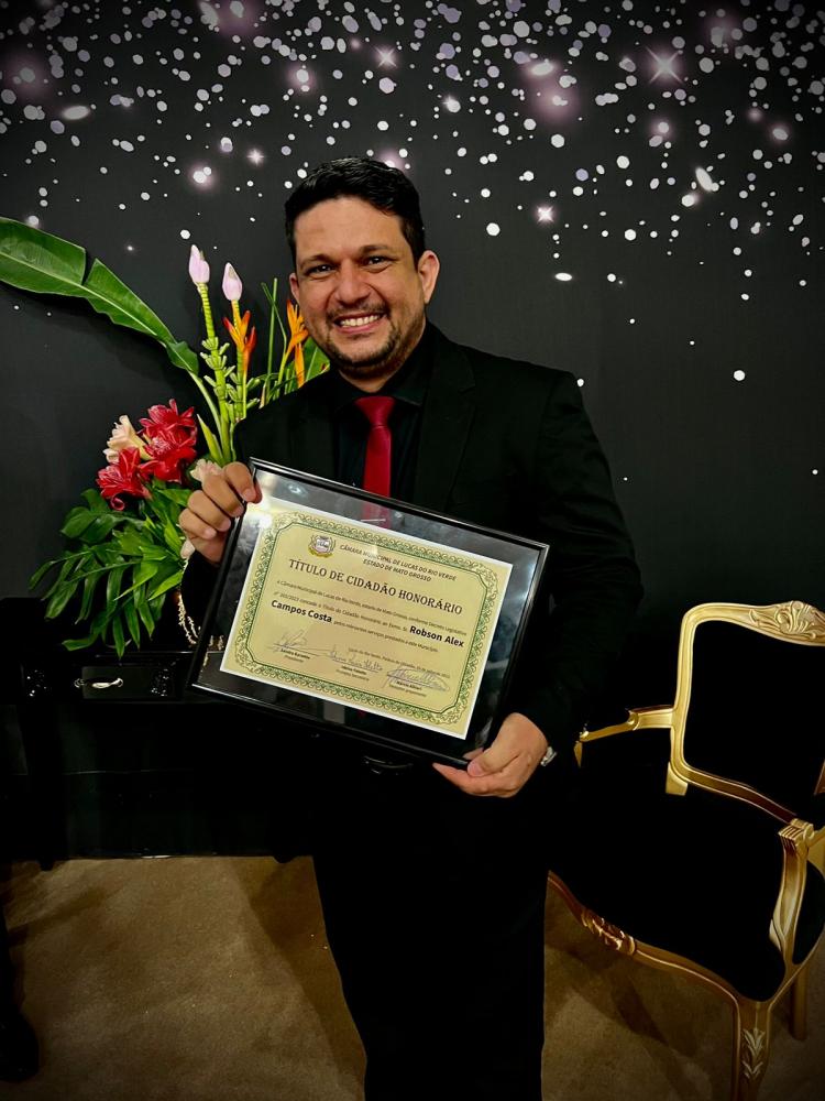 Diretor do site MT Agora é homenageado com título de Cidadão Honorário