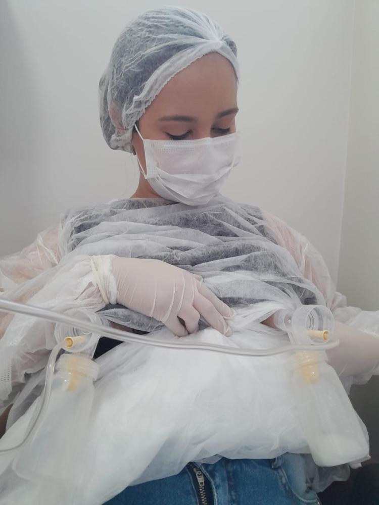 Dra. Ludielly Avelina da Silva Brito, primeira doadora.