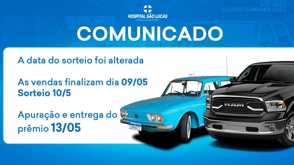 Sorteio Solidário do HSL tem data alterada para 10 de maio