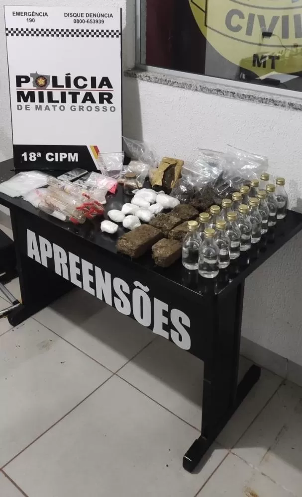 PM desarticula “entreposto” de drogas em São José do Rio Claro; lixeira era usada para esconder entorpecentes