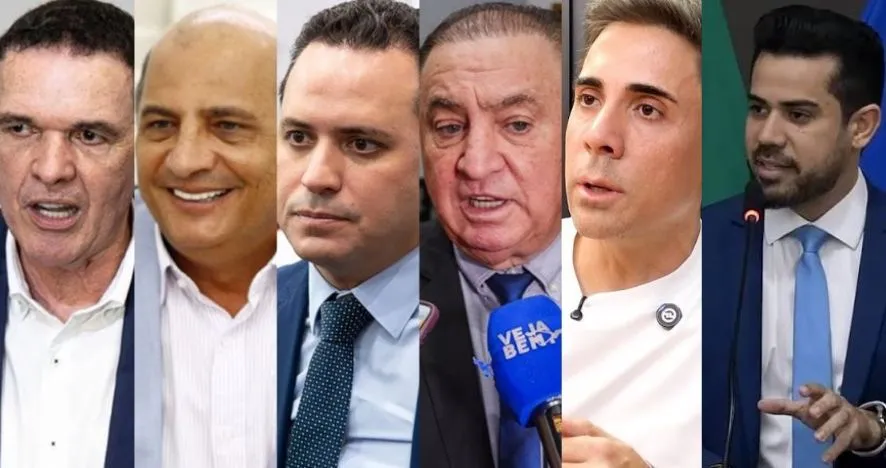 Os candidatos Juarez Costa e Zeca Viana à federal; e Diego Guimarães, Nininho, Alan Porto e Wlad Mesquita à Assembleia