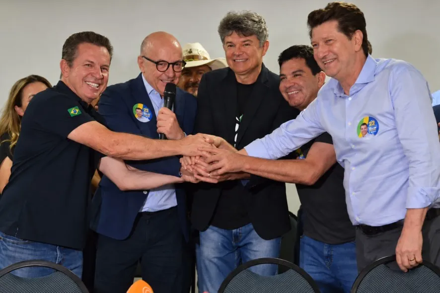 Mauro Mendes, Otaviano Pivetta, José Medeiros, Cidinho Santos e Odilio Balbinotti | Yasmin Silva/MidiaNews