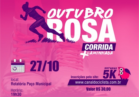 Lucas: Inscrições para Corrida Noturna Outubro Rosa começam na segunda-feira (24)