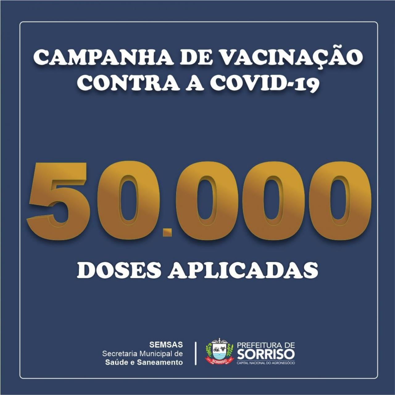 Na luta contra a covid-19, Sorriso já aplicou mais de 50 mil doses de imunizantes
